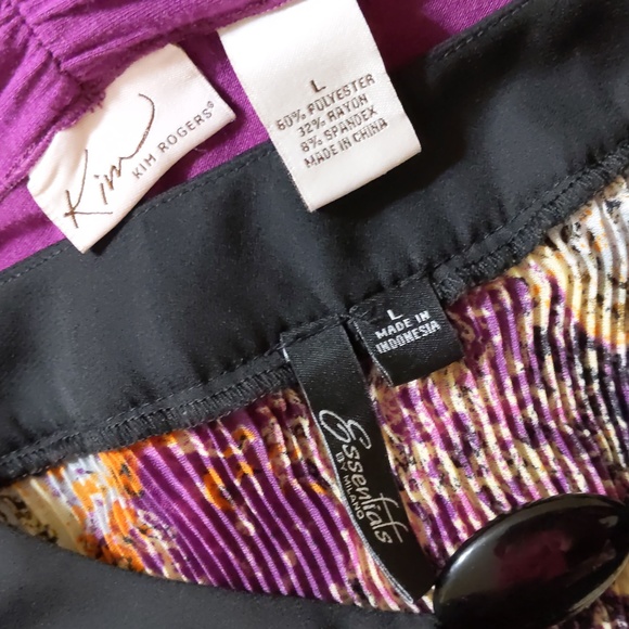 Kim Rogers/Essentials by Milano both sz lg - Picture 2 of 4